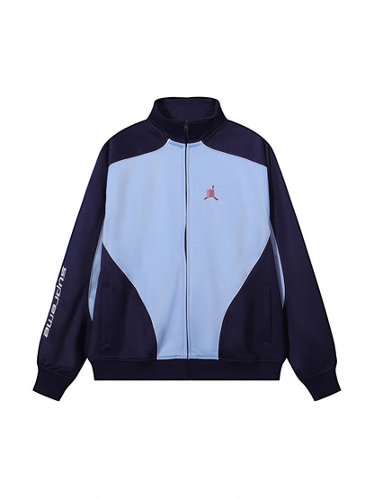 Gmabcd-sup Hoodie Collaboration Joe Loose Fit Autumn Winter Fleece Zipper Jacket Street Fashion Patchwork Hooded Sweatshirt