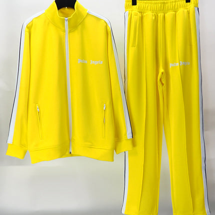 24SS Retro Trend Angel Color Block Embroidered Casual Jacket Top Jacket Set Long Pants Sweatshirt Trend