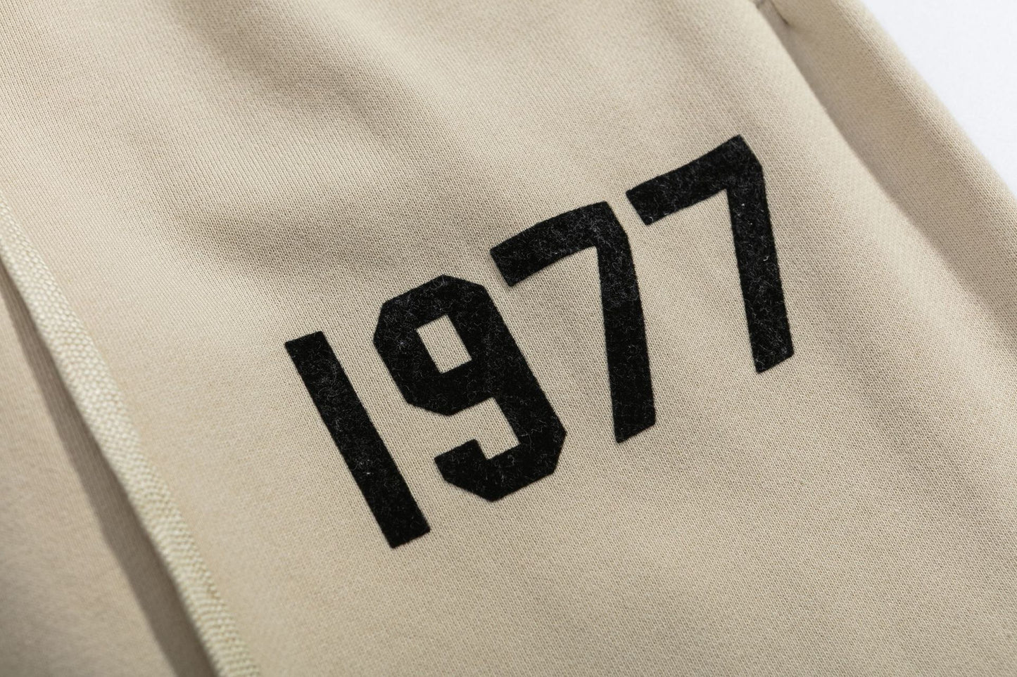 2025 New FOG 1977 Flocked Print Digital High Street European and American Style Sweatshirt Loose Casual Pants Unisex Set