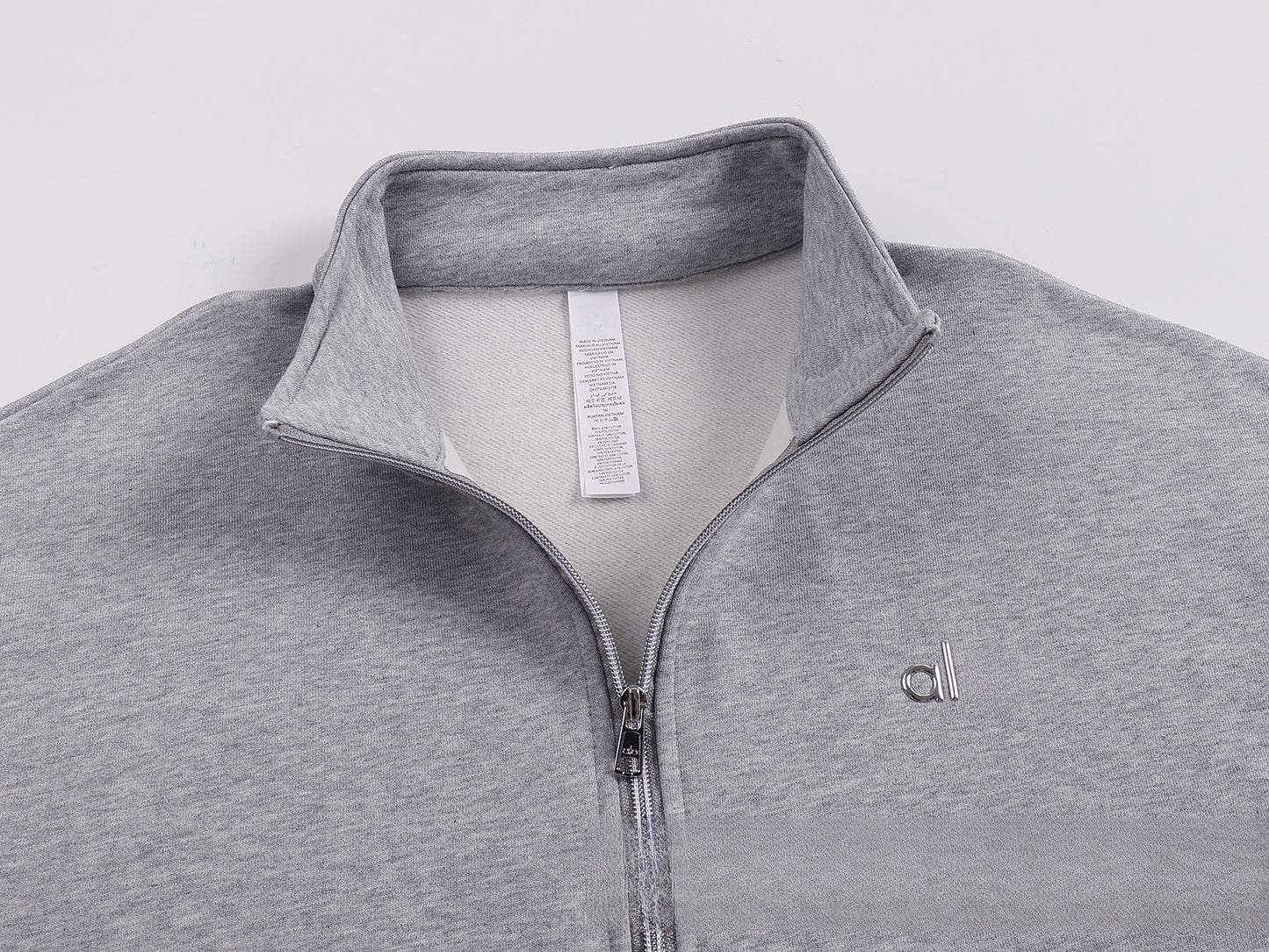 A-L-O Half-Zip Sweatshirt for Women, Autumn and Winter Loose Stand Collar Slimming Jacket, Casual Sports Top