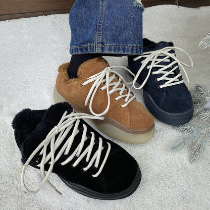 Men's Shoes 2025 Winter New Trend Retro Casual Versatile Thick-Soled Sports Loafers Warm