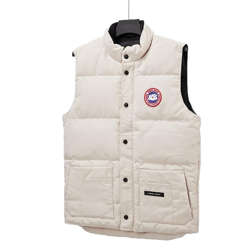 Big Goose Vest for Men Winter Warm Non-Slip Waterproof Down Jacket Thickened Casual Sports Vest New Sleeveless
