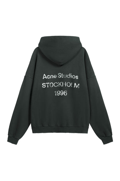 1996 Embroidered Logo Letter Zip-Up Loose-Fit Unisex Hooded Sweatshirt (Part 2)