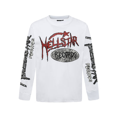 HS American Style Oversized Long Sleeve T-Shirt Autumn Base Shirt Men's Pullover Shirt