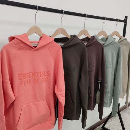 GMabcdFOG Double Line ESSENTIALS Chest Silicone Double Row Letter Hoodie Essentials Sweatshirt