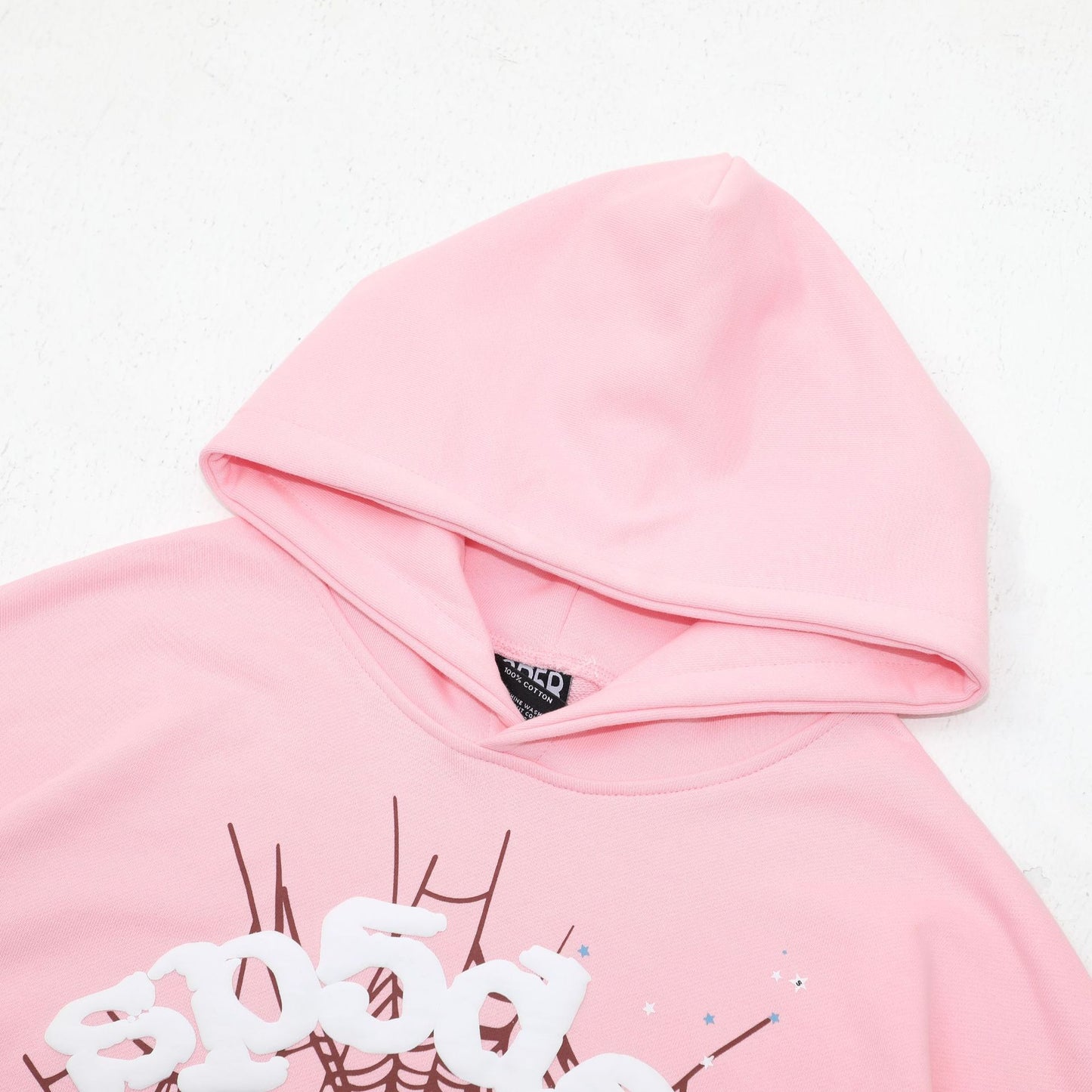 Pullover Pink Sweatshirt Unisex Fashion Classic Spider Web Print Hoodie