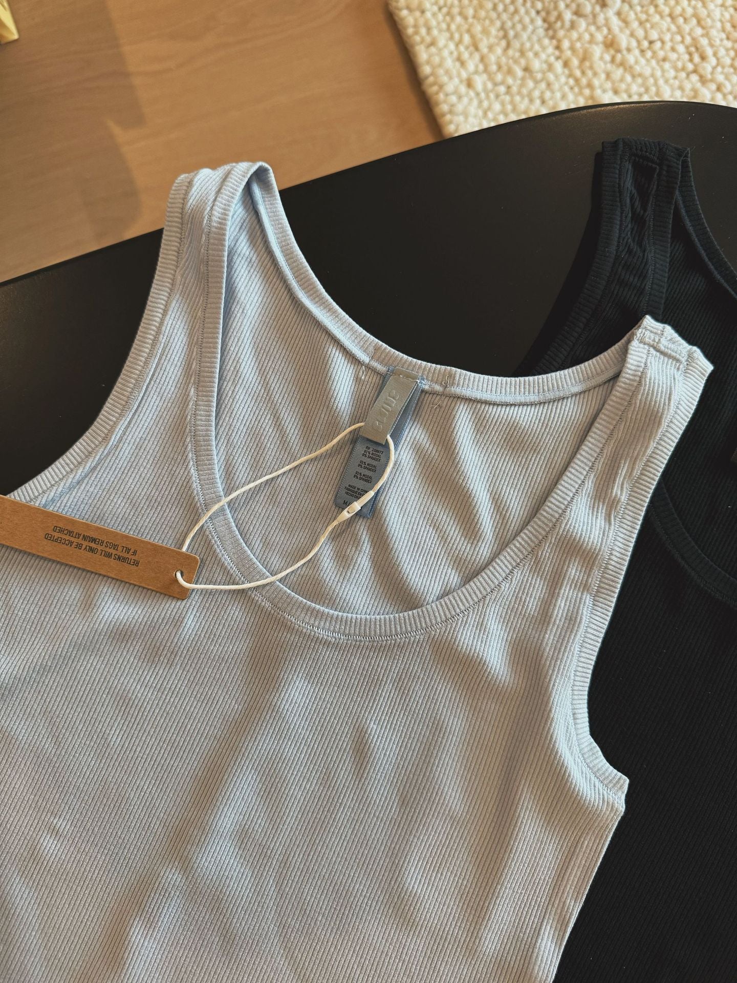 Ski **Kardashian Cotton Rib European and American 2025 Women's Spring Sports Vest Sleeveless Slim Modal