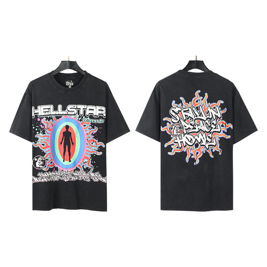 [2]2025 Summer New American Fashion Brand Male and Female Couples Wear plus Size Loose Pullover Short Sleeve T-shirt Youth Tee