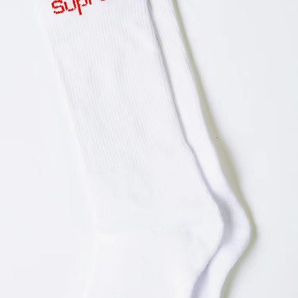 2-Pack Trendy Socks Hane Crew Socks Towel Bottom Trendy Brand Sports Basketball Mid-Calf Socks