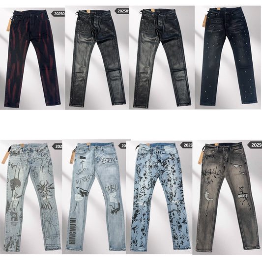 GMabcd Trendy KSUBI Men's Pants Casual Slim Fit Skinny Jeans Stretch Denim Pants