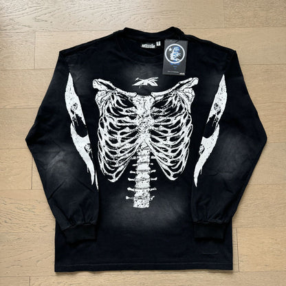 2025 Summer New American Fashion Brand Male and Female Couples Wear plus Size Loose Pullover Long Sleeve T-shirt Teenagers