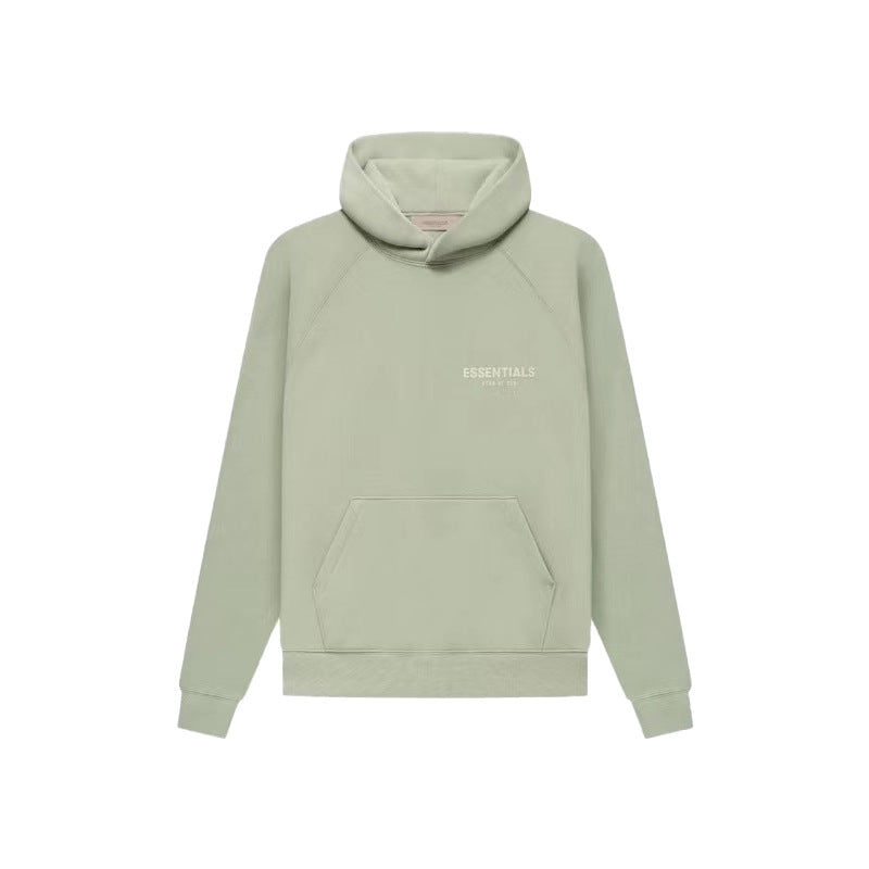 ESSENTIALS HOODIE FOG Season 8 Flocked Small Label Versatile Hooded Sweatshirt Fleece Lined