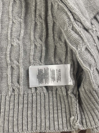 RL Raff Pony Label Autumn Winter Warm Cable Knit Zipper Sweater Cardigan Women Embroidered Cable Cardigan Men