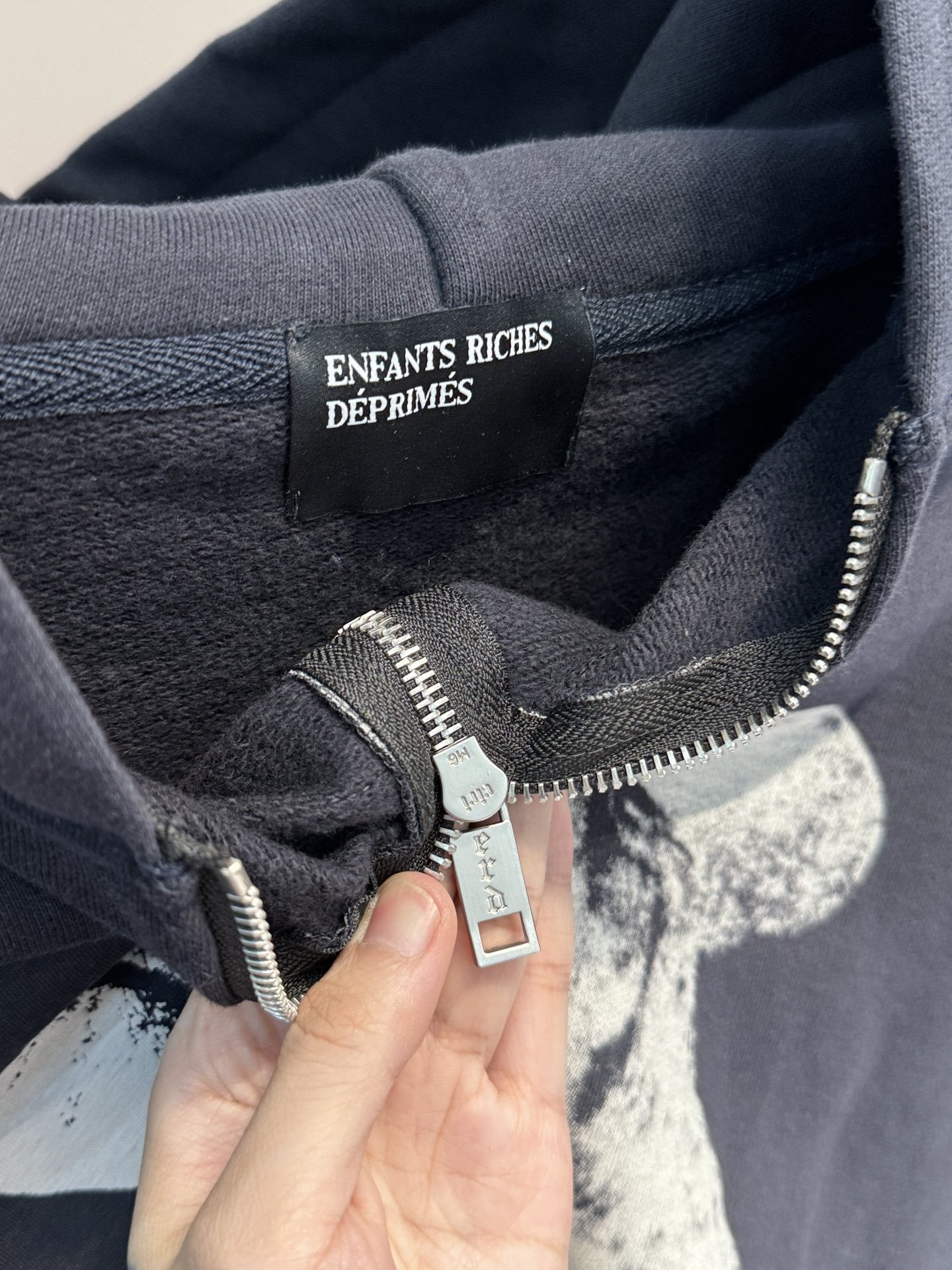 High-Quality ERD Melancholy Rich Second Generation Hooded Sweatshirt Washed Vintage Distressed Jacket Autumn Winter Zipper Coat