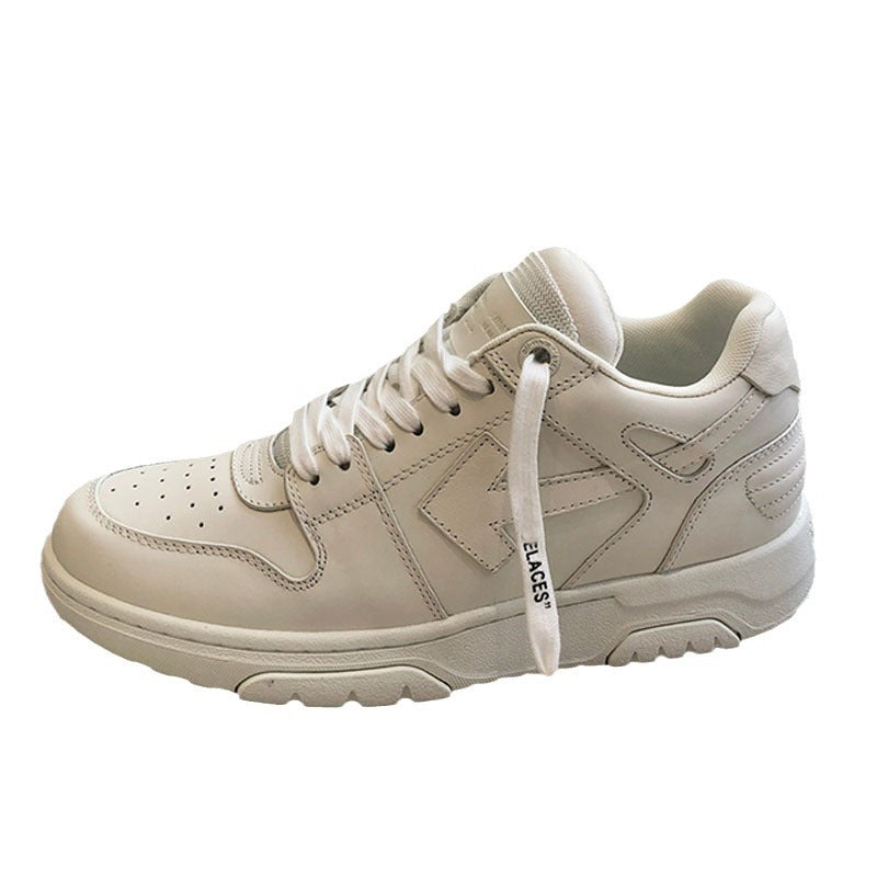 Gmabcd Off Trendy Brand Men and Women Shoes Genuine Leather Casual Sneakers Panda Color Thick Sole Low Top Bread Shoes