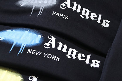 Gmabcd New Spray Paint Graffiti City Letter Logo Printing Terry High Street Couple Hooded Sweater