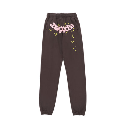 Sp55der High Quality Spider Web Foam Letter Loose Men's and Women's Suits Pants