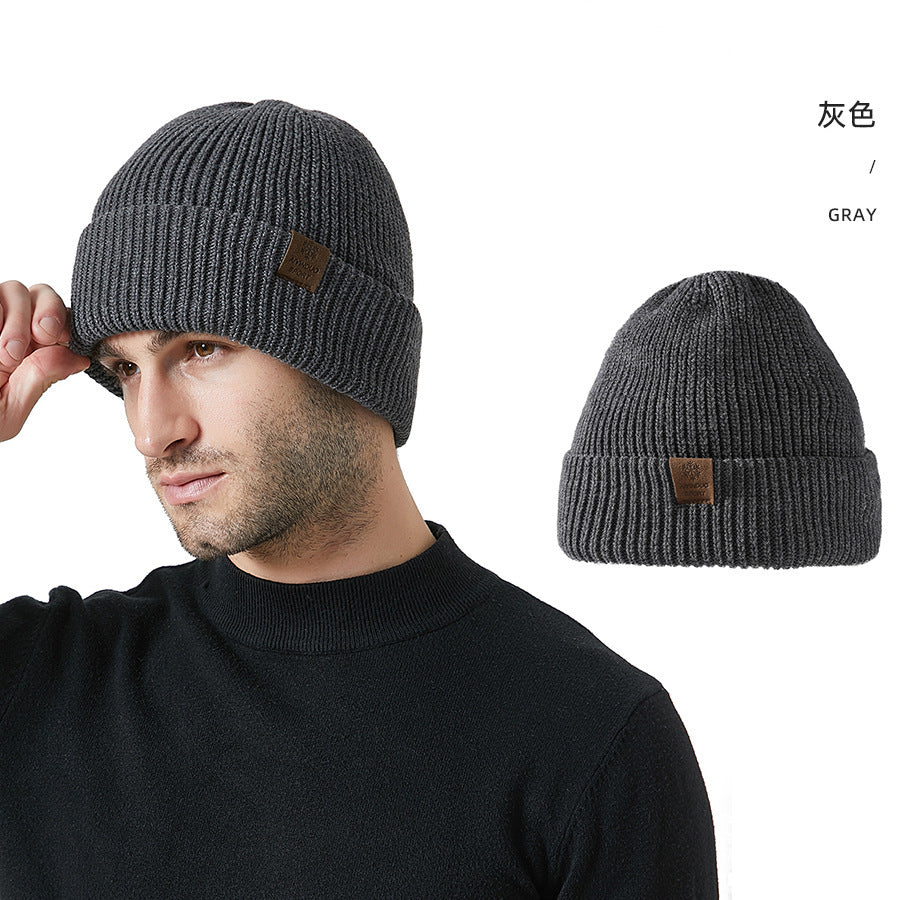 Knitted Hat 2024 Winter New Double Layer Thickened Knitted Hat Men's Leisure Outdoor Earflaps Woolen Hat Women