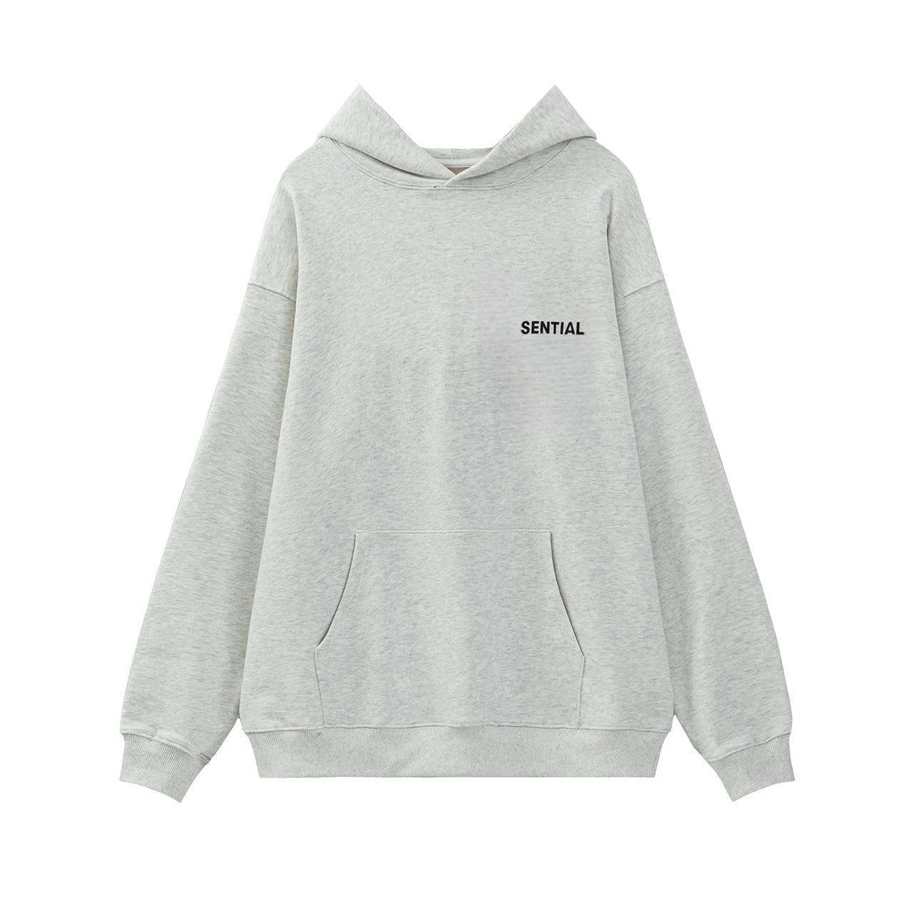 FFOG Double-Line ESSENTIALS Small Letter Printed Casual Loose-Fitting Circular Knit Pullover Sweater Set