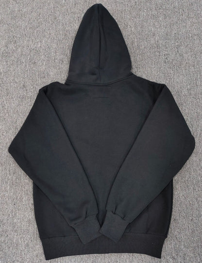 Trendy Brand Hoodie Casual Jacket Letter Black Strap Rhinestone Zipper Sp5-der Sweatshirt Men