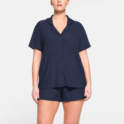 Skim Kardashian Style Spring Summer Thin Modal Short Sleeve Shorts Pajamas Soft Comfortable Homewear Set