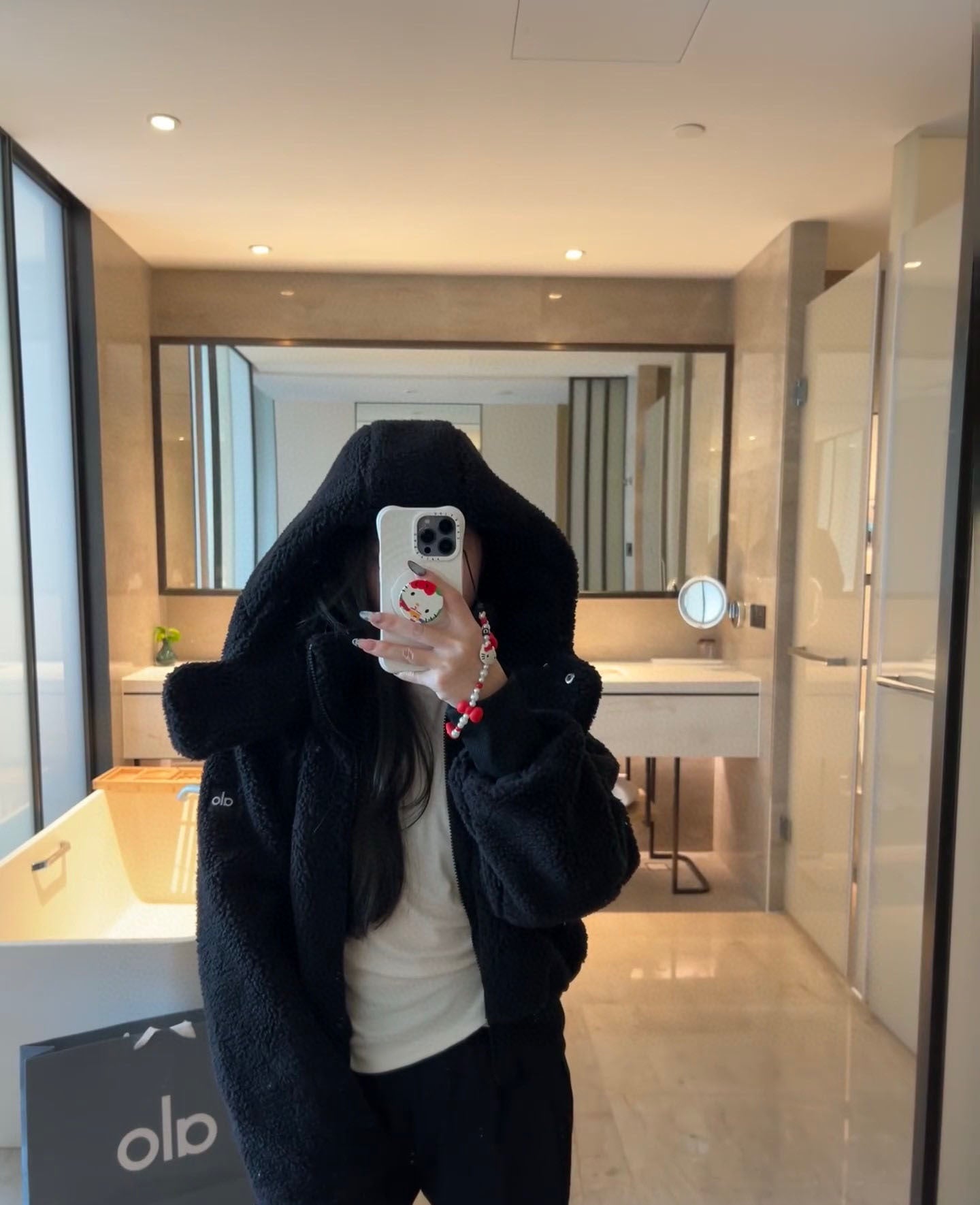 GMa-l-o Lamb Wool Detachable Hooded Short Women's Autumn Winter Casual Warm Zipper Jacket