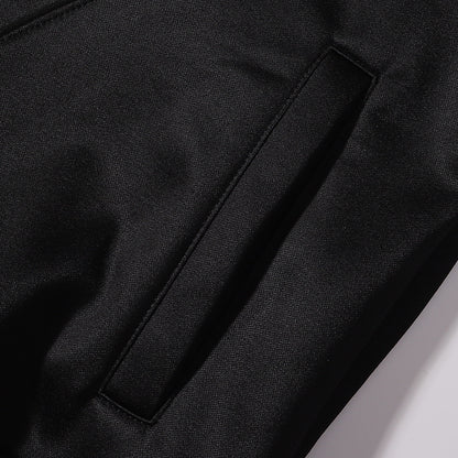 Gmabcd-sup Hoodie Collaboration Joe Loose Fit Autumn Winter Fleece Zipper Jacket Street Fashion Patchwork Hooded Sweatshirt