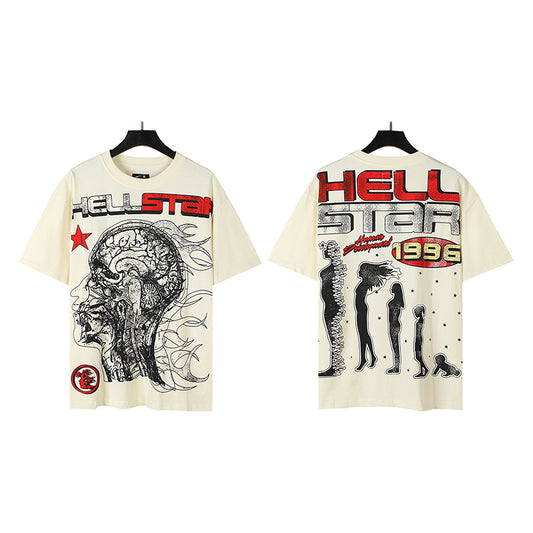 [4]2025 Summer New American Fashion Brand Male and Female Couples Wear plus Size Loose Pullover Short Sleeve T-shirt Youth Tee