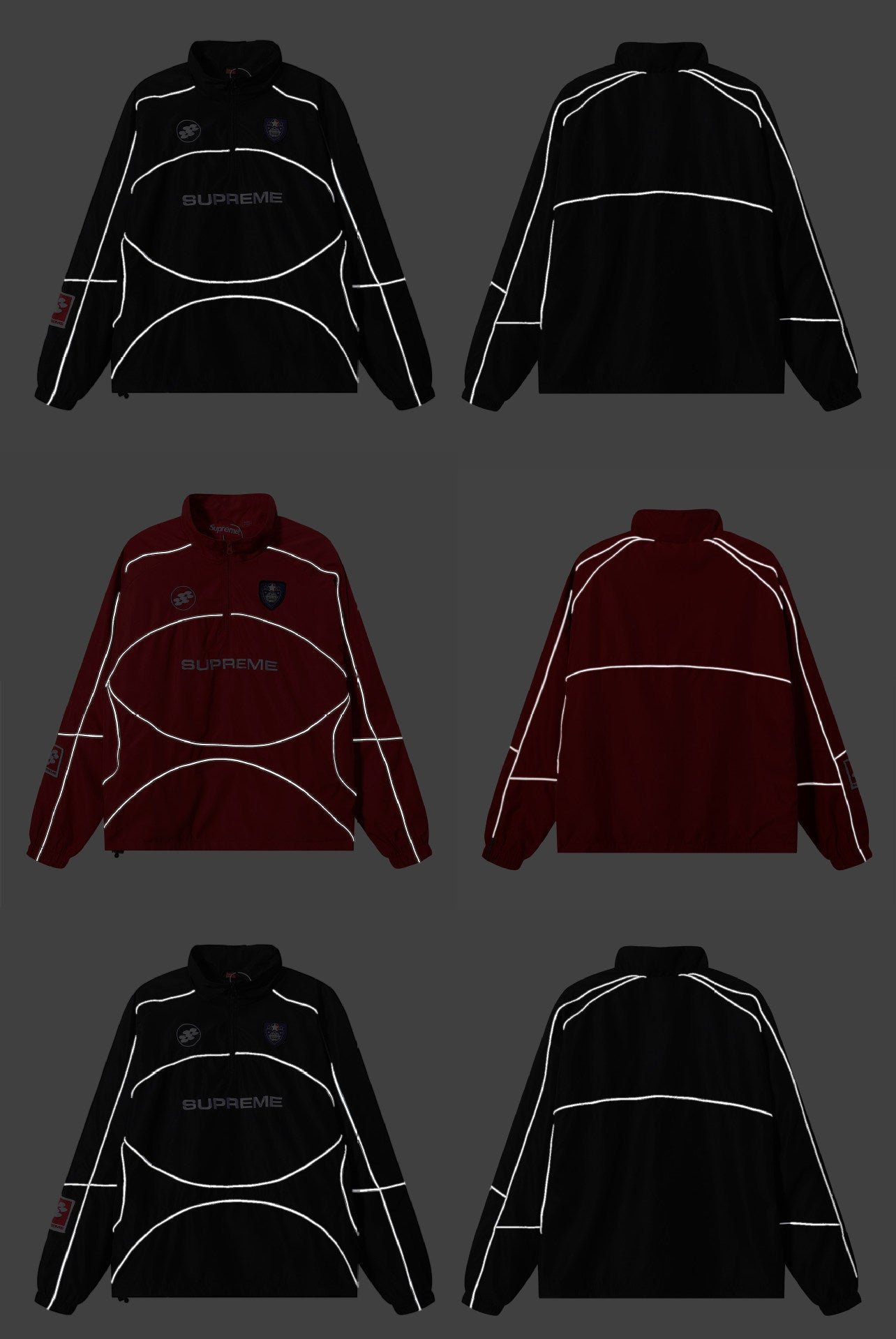 Supreme Ducati Collaboration Racing Style Windbreaker Jacket for Men