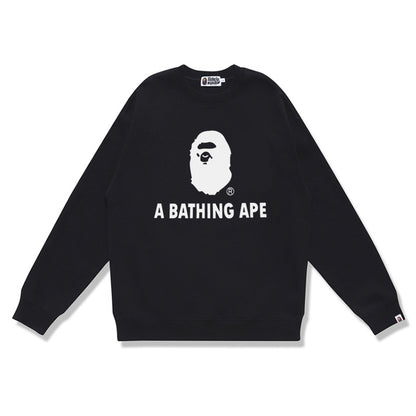 GMabcd Terry Sweatshirt for Men, Autumn and Winter Long Sleeve Letter Print Loose Round Neck Pullover Casual Top Trendy