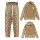 Hooded Sweatshirt Cashew Hoodie Floral Loose Pants Unisex Retro Sports Set Casual Pants Trend