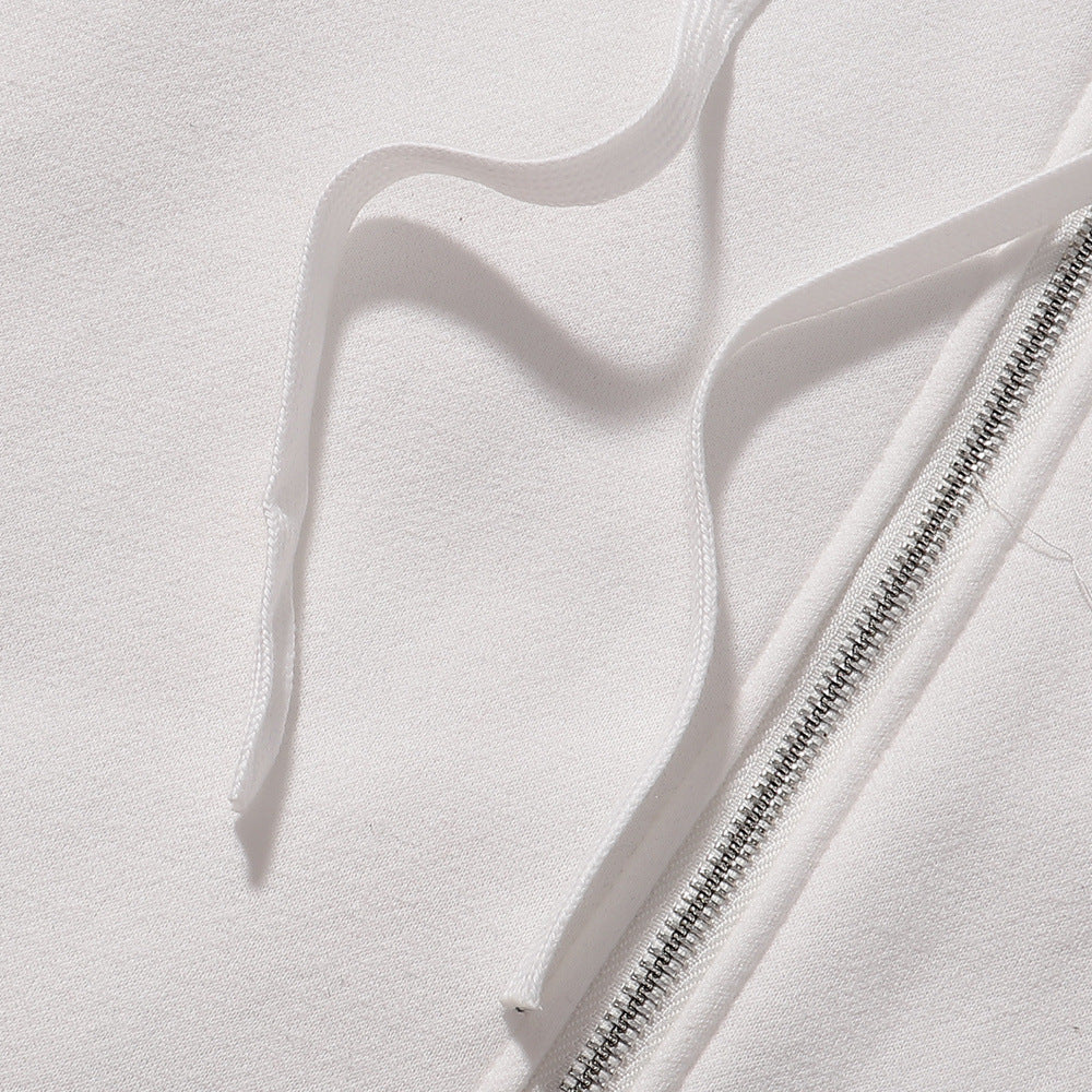 Gmabcd-sup Hoodie Collaboration Joe Loose Fit Autumn Winter Fleece Zipper Jacket Street Fashion Patchwork Hooded Sweatshirt