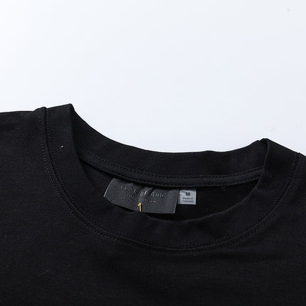 FQG Wheat Ear Short Sleeve 2025 Summer New European and American Trendy Brand Men's Plus Size Loose T-Shirt