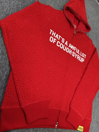 THAT'S A AWFUL LOT OF COUGH SYRUP HOODIE Full Diamond Zipper Hoodie Sweatshirt for Men