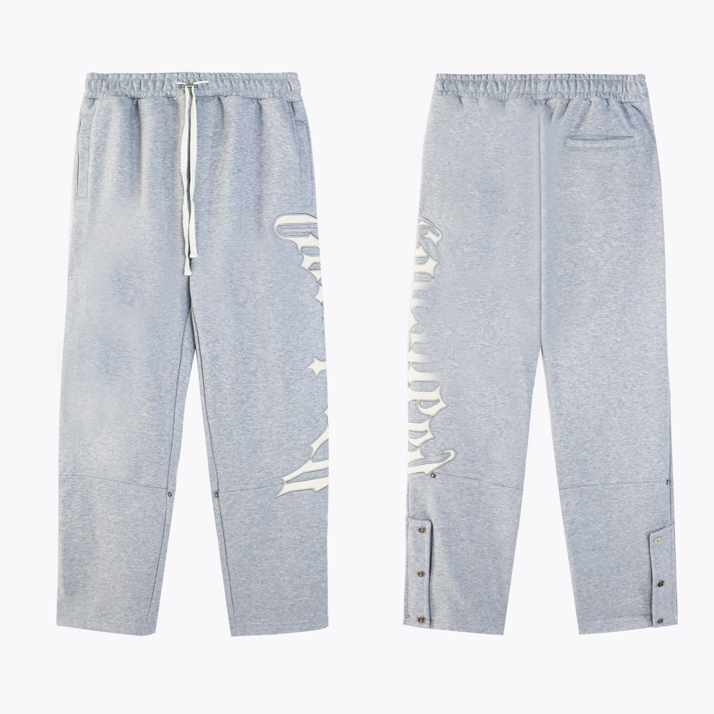 GMabcd Casual Set God-peed Patch Letter Cardigan Hoodie High Street Men's Casual Sweatshirt Sweatpants