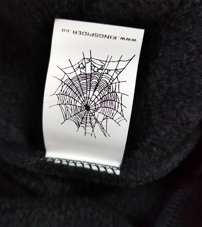 Trendy Brand Hoodie Casual Jacket Letter Black Strap Rhinestone Zipper Sp5-der Sweatshirt Men