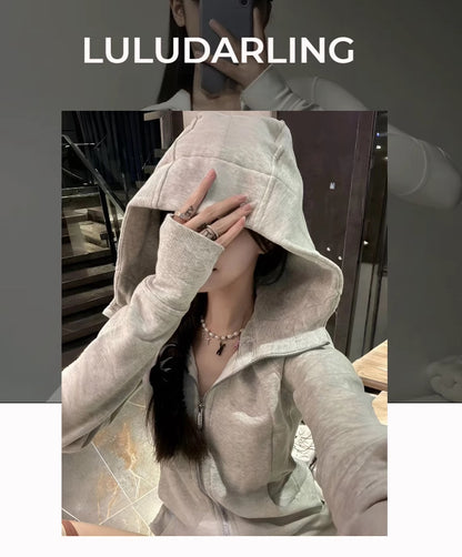 Lulu Same Style Scuba Women's Zipper Hooded Sweatshirt Autumn Winter Women's Outdoor Casual Warm Top Sports Jacket