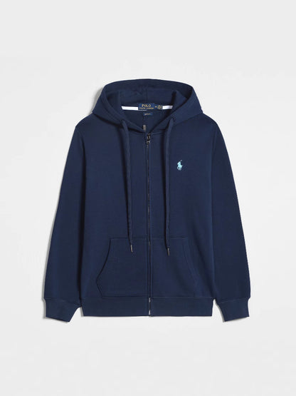 GMabcd Spring and Autumn Thin Pony Hooded Sweatshirt RL Cardigan Zipper Embroidery Loose Plus Size Paul POLO Jacket