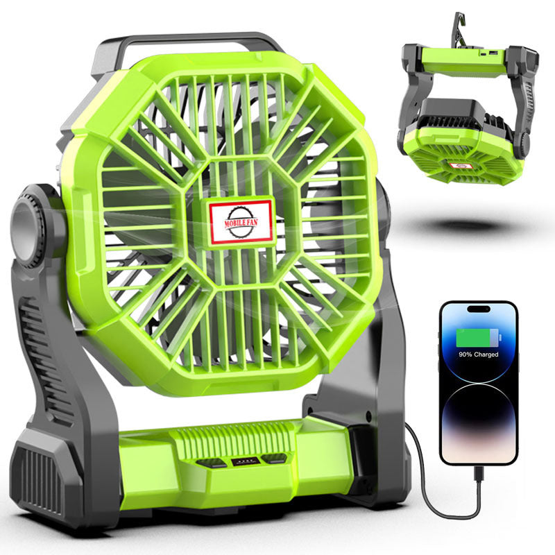 Camping Fan Light Portable USB Rechargeable Camping Fan Outdoor Travel Fishing Lighting Tent Fan