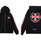 CH Autumn Winter New Cross Scroll Simple Classic Hooded Sweatshirt Zipper Pure Cotton Jacket