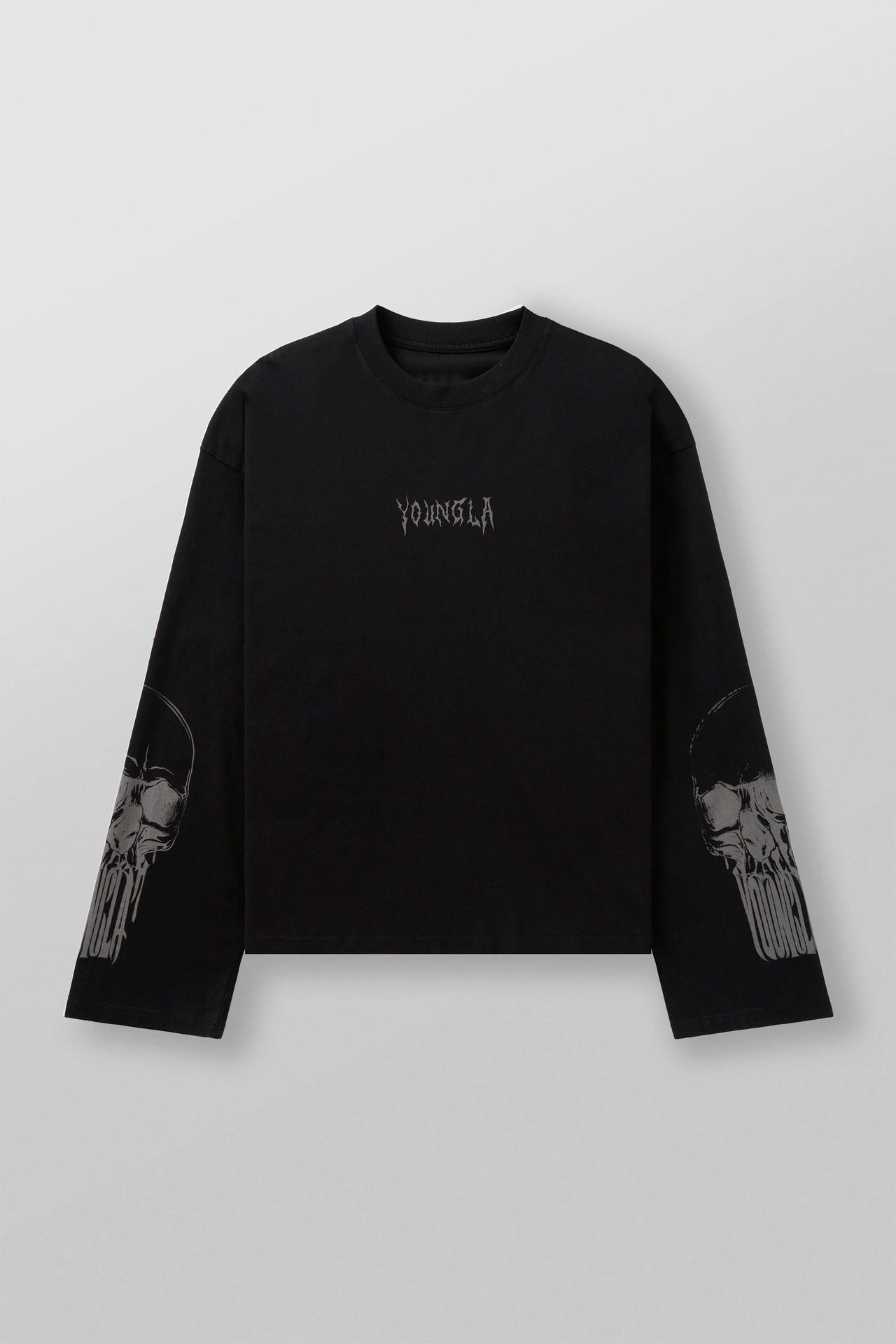Young-La Autumn Long-Sleeved T-shirt Cotton round Neck Gym Exercise Workout Training Bottoming Shirt Men