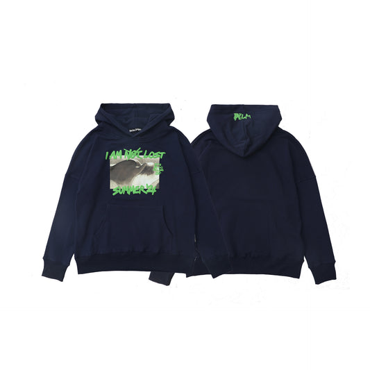 Pullover Sweatshirt Unisex Niche Design Chest Print Sports Casual Hoodie