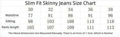 GMabcd Trendy KSUBI Men's Pants Casual Slim Fit Skinny Jeans Stretch Denim Pants