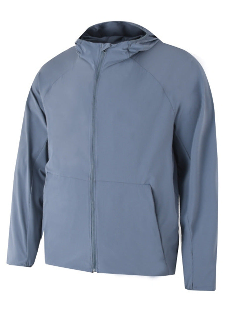 Pace Breaker Men's Summer Skin Jacket Lightweight Men's Outdoor Sun Protection Hooded Windbreaker