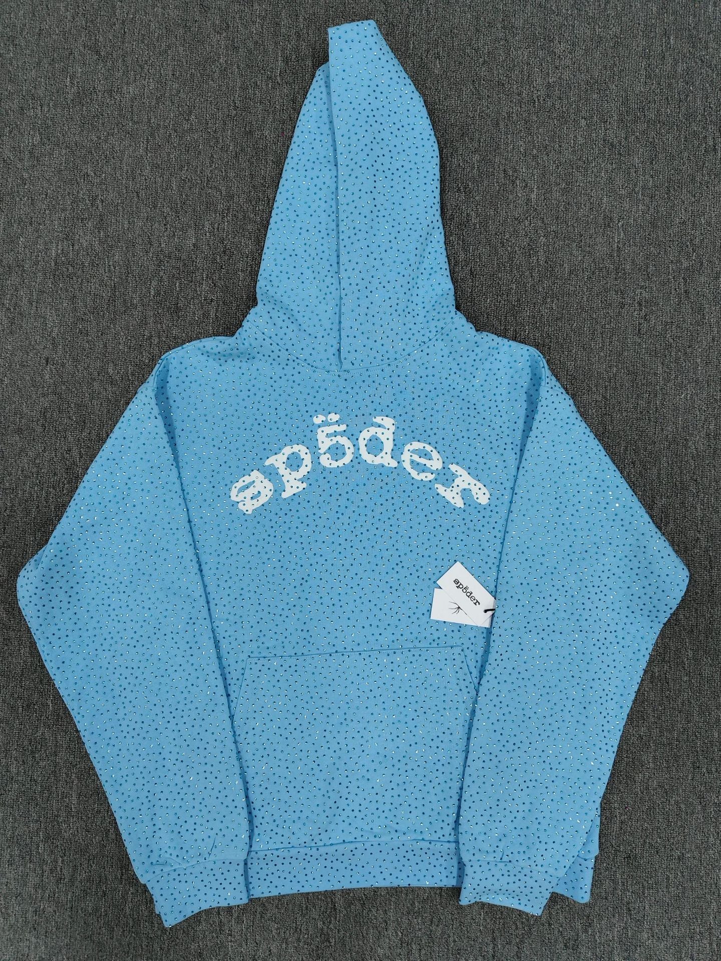 Hoodie Jacket Hip Hop Singer Same Fashion Casual Spider Rhinestone Sp5der Sweater [High Quality]