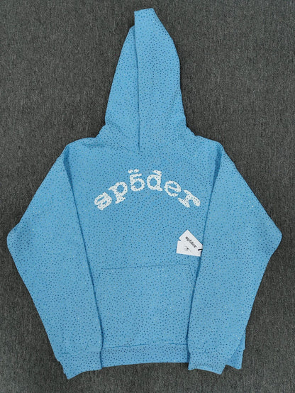 Hoodie Jacket Hip Hop Singer Same Fashion Casual Spider Rhinestone Sp5der Sweater [High Quality]