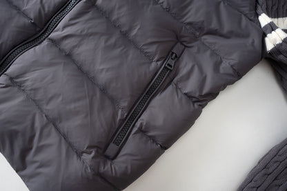 GMabcd 2026 Autumn Winter New Product Mouth Cover Wool Spliced Sleeves Unisex Down Jacket Coat