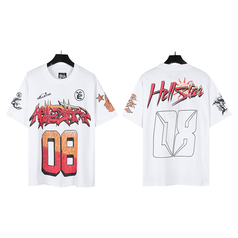 [1]TTY Summer Couples Wear plus Size Loose Pullover Short Sleeve T-shirt Youth Tee
