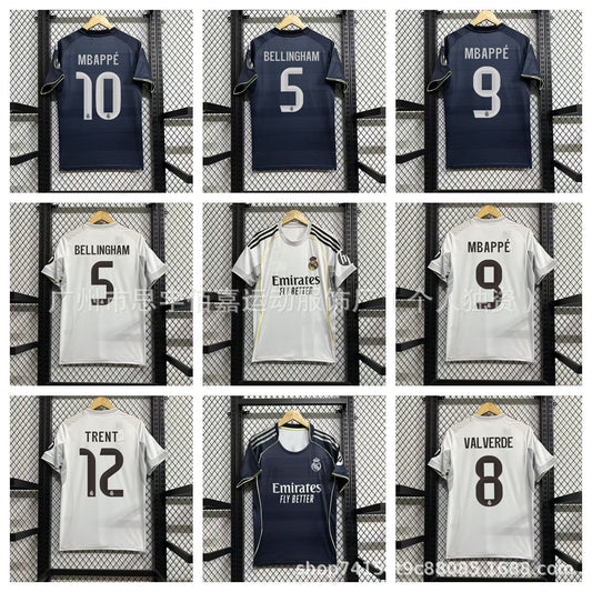 25-26 Real Madrid Home and Away Mbappe Jersey No. 11 Rodrygo No. 5 Bellingham Football Shirt