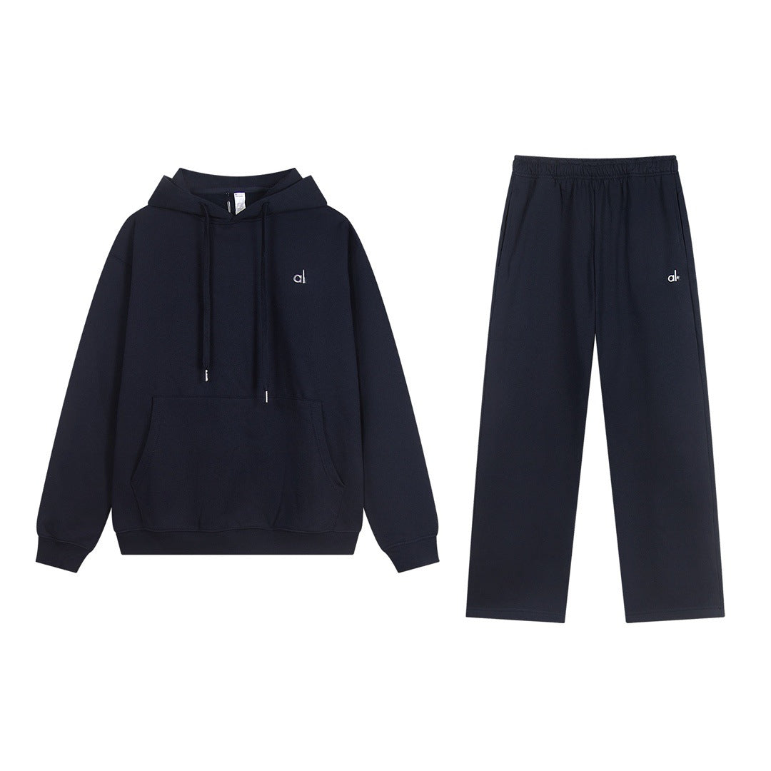 A-L-O Heavyweight Sweatshirt Loose Terry Warm Hoodie Zipper Casual Hooded Jacket